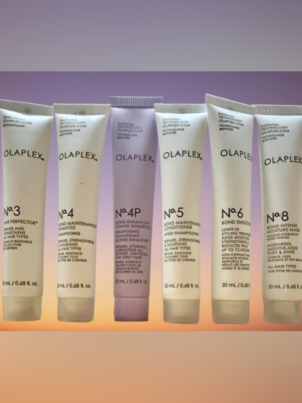 OLAPLEX Travel Size Treatment Set — White & Purple Tubes
